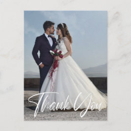 Cartão Postal Simples Fotografia de Casamento Adicione Seu Agrad
