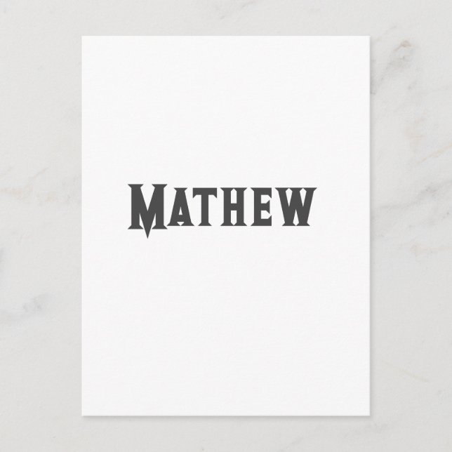 Cartão Postal simples letra inicial monograma adicionar sua letr (Frente)