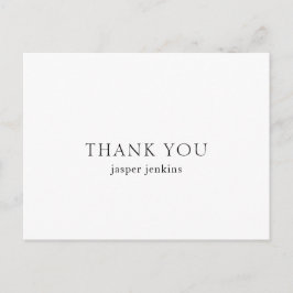 Cartão Postal Simples Minimal Moderno Preto e Branco