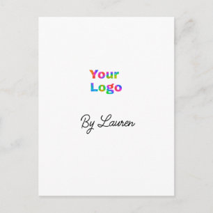 CARTÃO POSTAL SIMPLES MÍNIMO ADICIONE SEU LOGO TEXTO PERSONALIZA