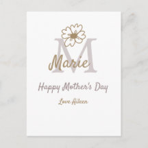 simples monograma do dia das mães dourado cinza f