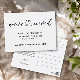 Cartão Postal Simples Mudamos Novo Anúncio de Movimentação de En