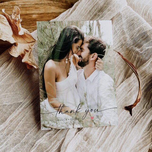 Cartão Postal Simples Script com Foto de Casamento Cardíaco Obri (Criador carregado)