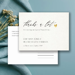 CARTÃO POSTAL SIMPLES TIPOGRAFIA DE CINZAS DOURADAS ELEGANTES, O