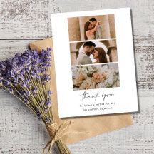 Simples Vazio De Casamento De Três Fotos Obrigado