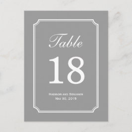 Cartão Postal Simplesmente Chic Wedding Table Number Card