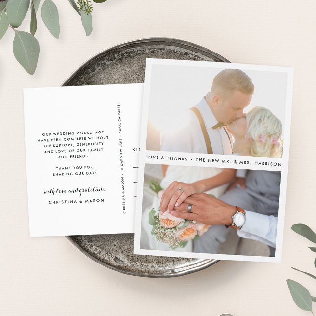 Cartão Postal Simplesmente Declarado | Foto De Casamento Obrigad (Criador carregado)