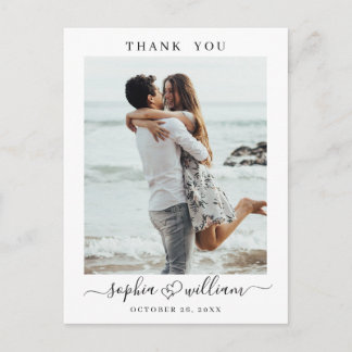 Cartão Postal Simplesmente Elegante Foto De Corações De Casament