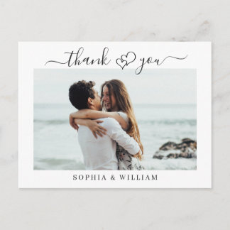 Cartão Postal Simplesmente Elegante Foto De Corações De Casament
