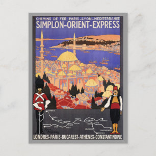 Cartão Postal Simplon Orient Express para Constantinopla