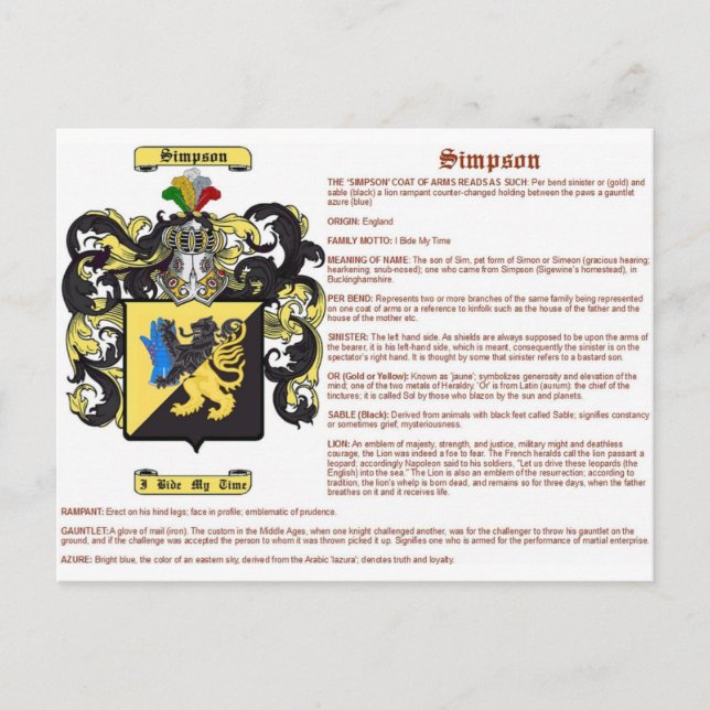 Cartão Postal simpson (significado) (Frente)