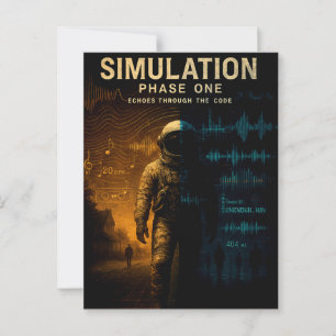 Cartão Postal Simulação - Poster de Fase Um - Arte do Astronauta