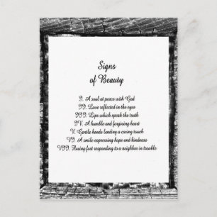 Cartão Postal Sinais de beleza