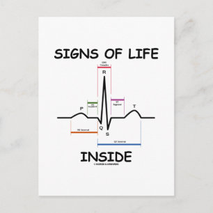 Cartão Postal Sinais de Dentro de Vida (ECG/EKG Heartbeat)