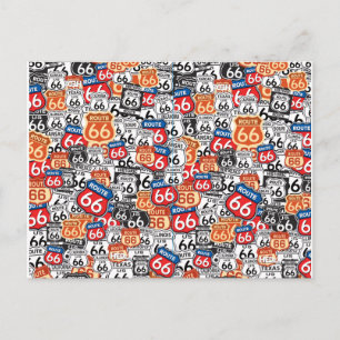 Cartão Postal Sinais de estrada 66