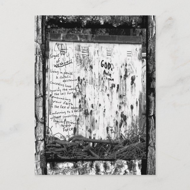 Cartão Postal Sinais de fraqueza (Frente)