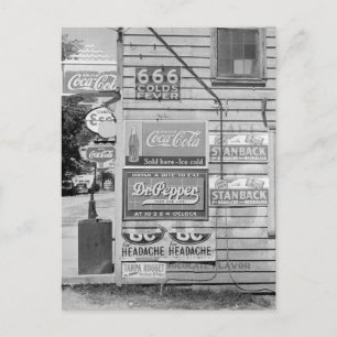 Cartão Postal Sinais em uma Loja Geral, 1938
