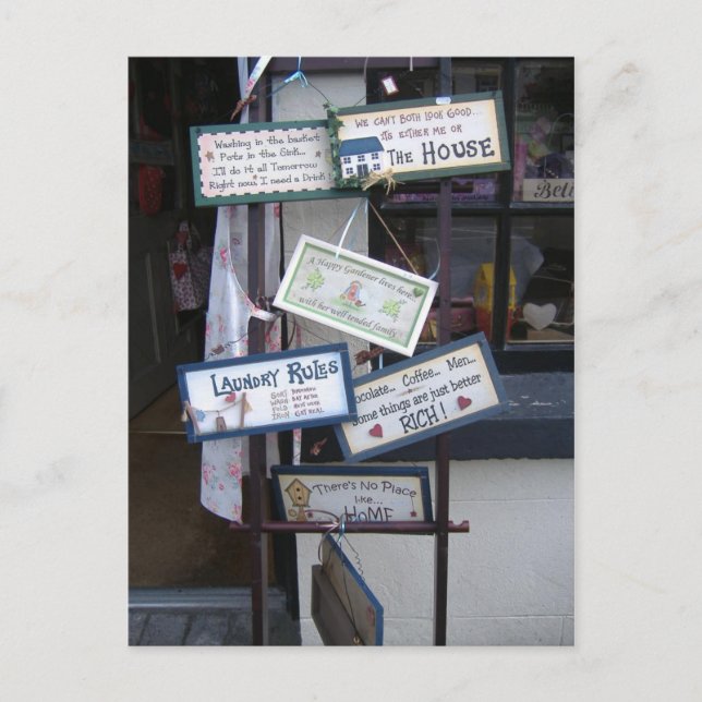 Cartão Postal Sinais engraçados (Frente)