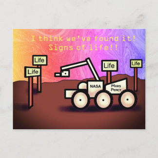 Cartão Postal SINAIS PERCY MARS OF LIFE Postcard by Jetpackcorps