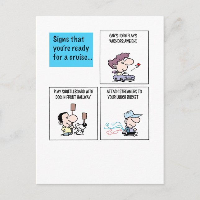 Cartão Postal Sinais que está pronto para um cruzeiro - (b) (Frente)