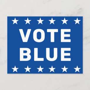 Cartão Postal Sinal azul de voto