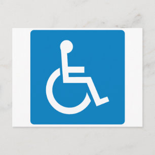 Cartão Postal Sinal de Acessibilidade de Handicap