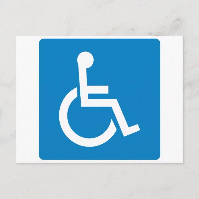 Cartão Postal Sinal de Acessibilidade de Handicap (Frente)