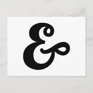 Cartão Postal &, sinal de 'ampersand'