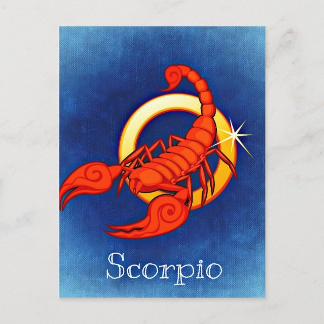 Cartão Postal Sinal de astrologia Scorpio (Frente)