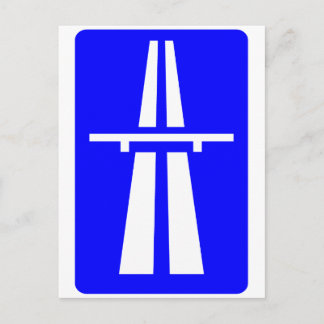 Cartão Postal Sinal de Autobahn
