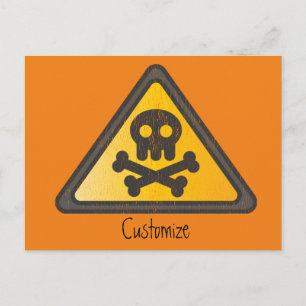Cartão Postal Sinal de Aviso EngraçadoThunder_Cove