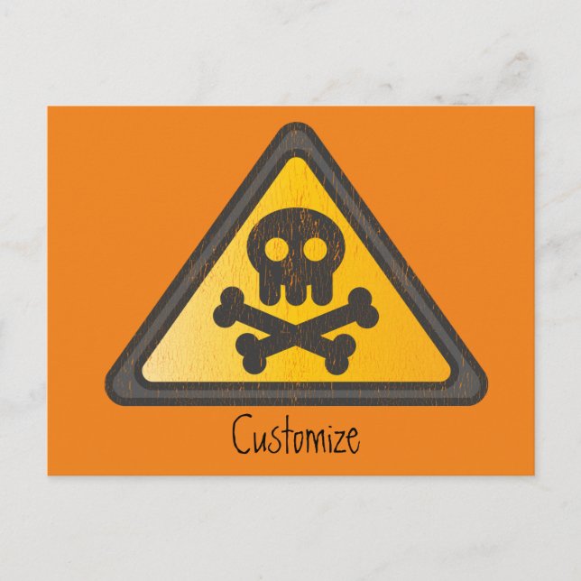 Cartão Postal Sinal de Aviso EngraçadoThunder_Cove (Frente)