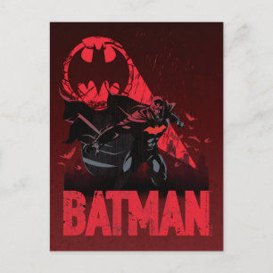 Cartão Postal Sinal de Bat Batman Crimson
