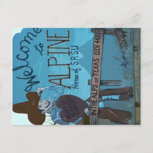 Cartão Postal Sinal de boas-vindas alpino, TX