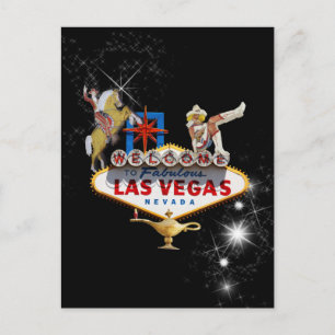 Cartão Postal Sinal De Boas-Vindas De Las Vegas No Estrelado