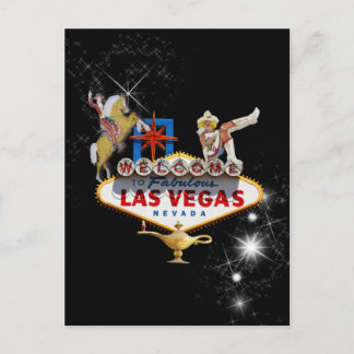 Cartão Postal Sinal De Boas-Vindas De Las Vegas No Estrelado