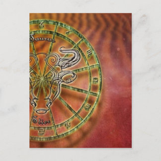Cartão Postal sinal de boi zodiaco-