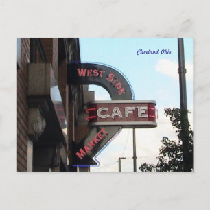 Cartão Postal Sinal de Café de Mercado, Cartaz de Cleveland Ohi