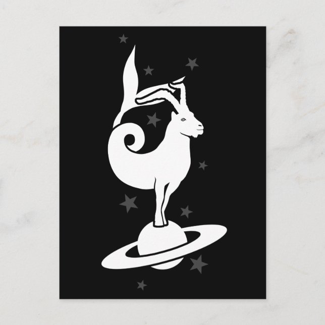 Cartão Postal Sinal de Capricórnio zodiac (Frente)