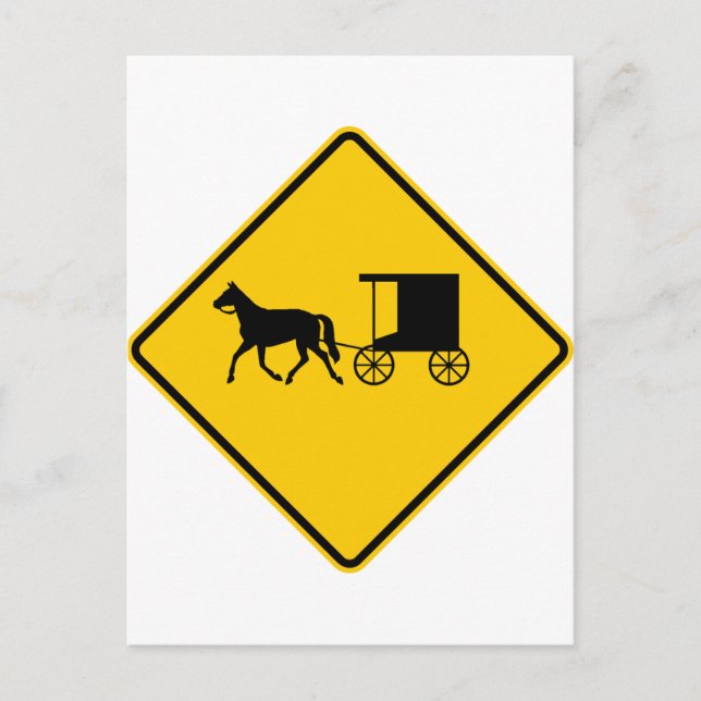 Cartão Postal Sinal de Estrada de Tráfego de Veículos Retirados  (Frente)