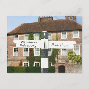 Cartão Postal Sinal de estrada em Little Missenden, Buckinghamsh
