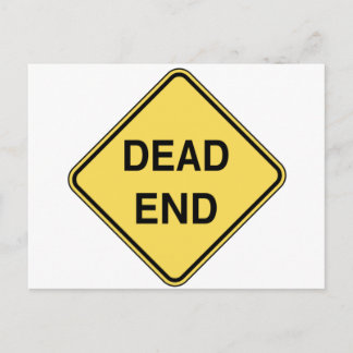 Cartão Postal Sinal de estrada - Fim do Morto