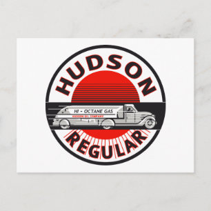 Cartão Postal Sinal de gasolina Hudson Regular vintage