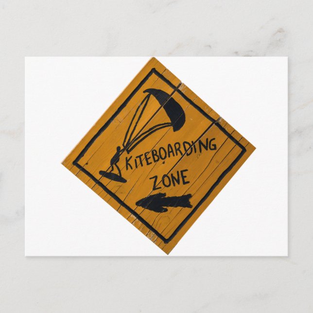 Cartão Postal Sinal de Kiteboard (Frente)