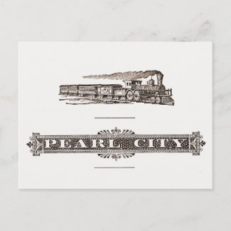 Cartão Postal Sinal de Locomotive e Pearl City, Havaí 1890