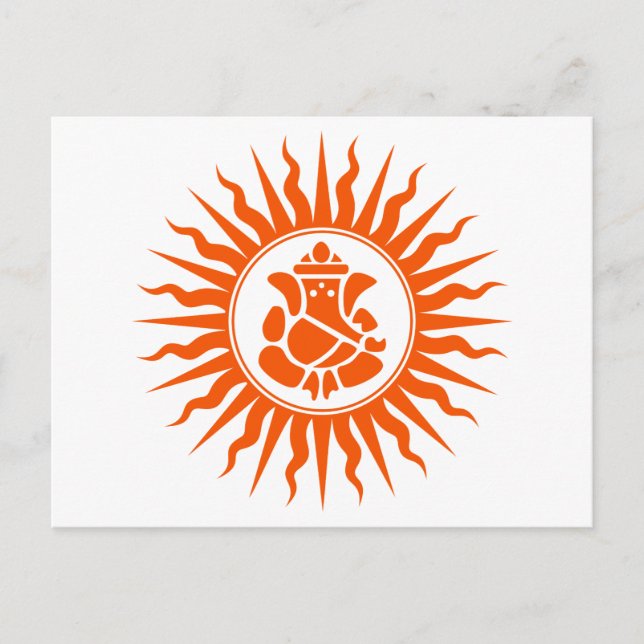 Cartão Postal Sinal de Lord Ganesha (Frente)