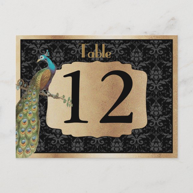 Cartão Postal Sinal de mesa de sobremesa doce dourado escuro de  (Frente)
