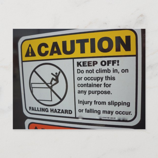 Cartão Postal Sinal de Não Subir (Frente)