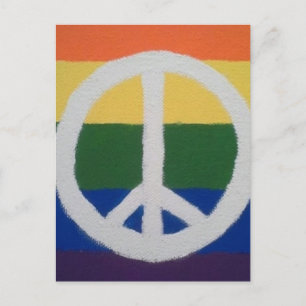 Cartão Postal Sinal de Paz Arco-Íris