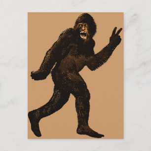 Cartão Postal Sinal de Paz Bigfoot